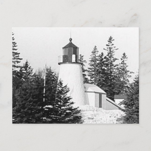 Burnt Island Lighthouse Postcard (Front)