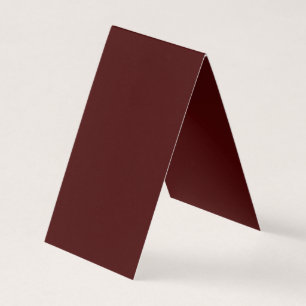 Burnt Maroon Folded Business Card 2x7 Custom