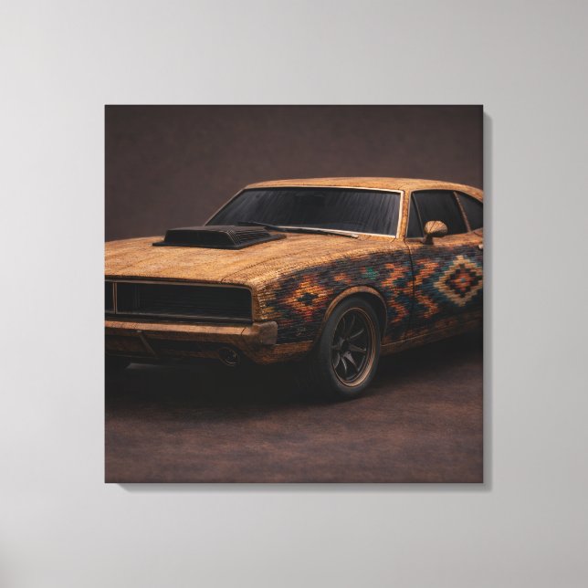 Burnt Match Classic Muscle Car  Canvas Print (Front)