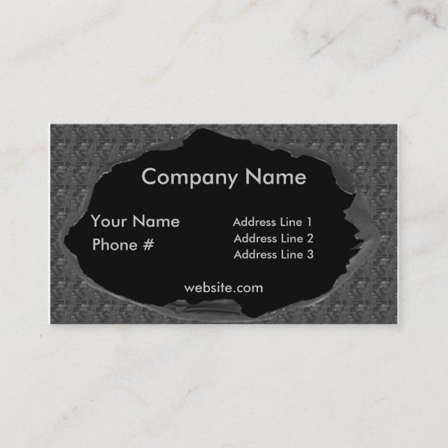 Burnt Metal Plate Business Profile Card (Front)