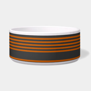 Burnt orange and charcoal five stripe pattern