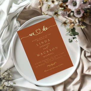 Burnt Orange And gold Wedding We do 