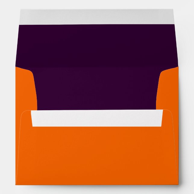 Burnt Orange and Purple Envelope (Back (Bottom))