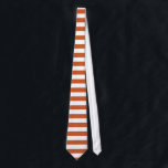 Burnt Orange and White Horizontally-Striped Tie<br><div class="desc">Look sharp in this tie featuring burnt orange and white horizontal stripes.</div>