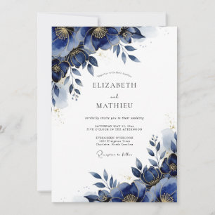 Burnt Orange Artistic Autumn Wedding Invitation