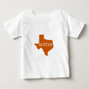 Burnt Orange Austin Texas Baby T-Shirt