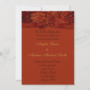 Burnt Orange Autumn Invitation
