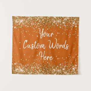 Burnt Orange Backdrop Birthday Party Photo Booth Tapestry