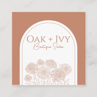 burnt orange boho business card