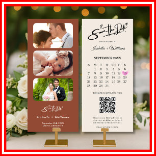 Burnt Orange Boho Terracotta Wedding Save The Date