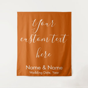 Burnt Orange Boho Wedding Backdrop Reception Booth Tapestry