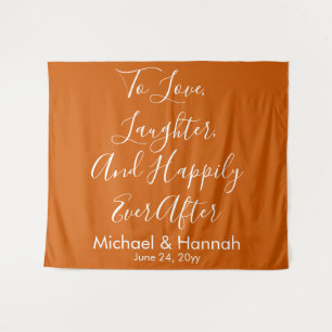 Burnt Orange Boho Wedding Backdrop Reception Prop Tapestry