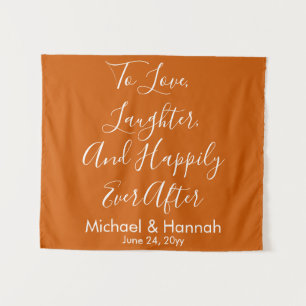 Burnt Orange Boho Wedding Backdrop Reception Prop Tapestry