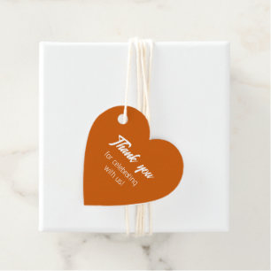 Burnt Orange Bride Squad Thank You Favour Tags