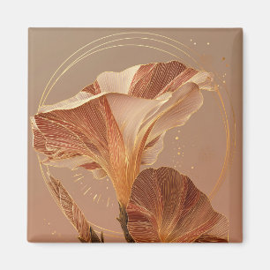 Burnt Orange Calla Lily Botanical Magnet