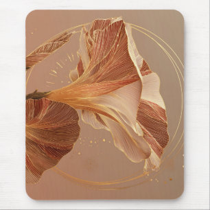 Burnt Orange Calla Lily Botanical Mouse Pad