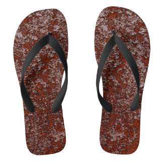 Burnt Orange Copper Rusted Metal Texture Jandals