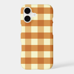 Burnt Orange Cream Autumn Gingham