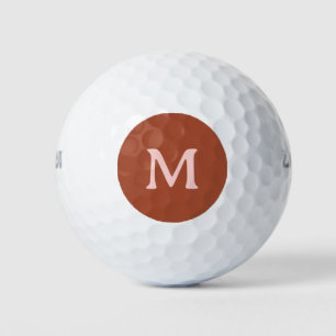 Burnt Orange Custom Monogram  Golf Balls