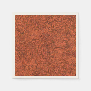 Burnt orange design napkin