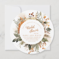 Burnt Orange Fall Floral Surprise Bridal Shower