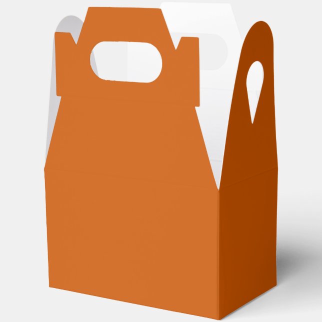 Burnt Orange Favour Box (Open)