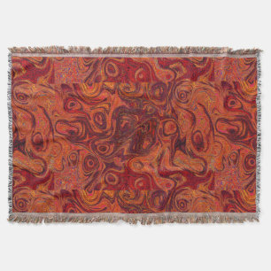 Burnt Orange Fire Stone 2 Throw Blanket