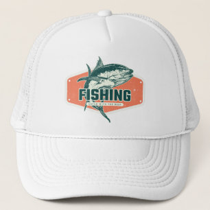 Burnt orange Fishing plaque Trucker Hat