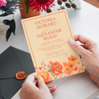 Burnt Orange Floral Fall Wedding