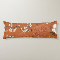 Burnt Orange Floral Pattern 