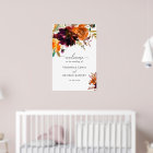 Burnt Orange Floral Rustic Fall Wedding Welcome