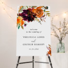 Burnt Orange Floral Rustic Fall Welcome Wedding