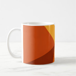 Burnt Orange Geometric Starburst Coffee Mug