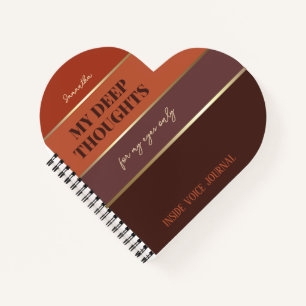 Burnt Orange Gold Elegant Gold Pocket Journal