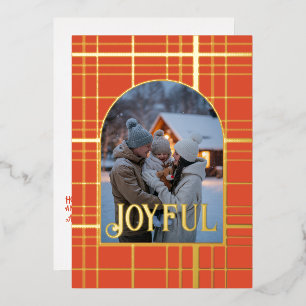 Burnt Orange & Gold Gingham Christmas Holiday