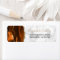 Burnt Orange Gold Marble Wedding Return Address