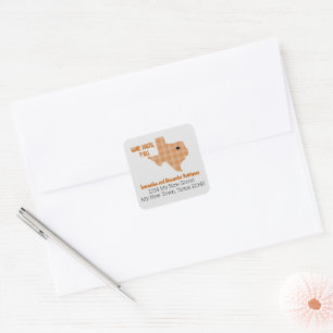 Burnt Orange Gone South, Y'All Moving Square Sticker