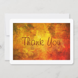 Burnt Orange Grapes Vinyard Thank You Card