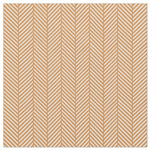 Burnt Orange Herringbone Fabric