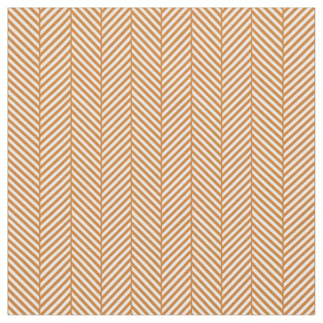 Burnt Orange Herringbone Fabric (Close Up)
