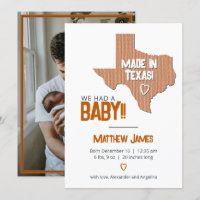 Burnt Orange Herringbone Made in Texas Photo Baby
