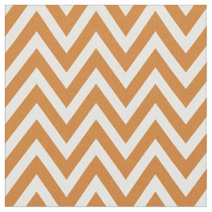 Burnt Orange Modern Chevron Stripes Fabric