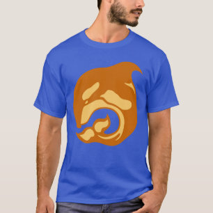 burnt orange orca whale T-Shirt