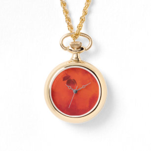Burnt Orange Persimmon Leaf Abtract Autumn Watch