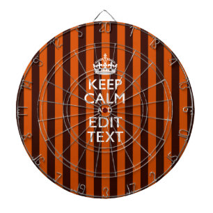 Burnt Orange Personalise This Keep Calm Accent Dartboard