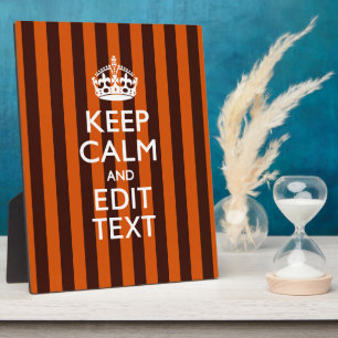 Burnt Orange Personalise This Keep Calm Accent Plaque