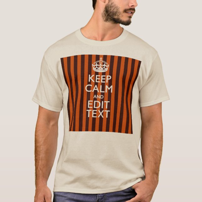 Burnt Orange Personalise This Keep Calm Classic T-Shirt (Front)
