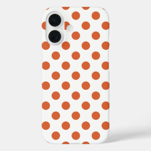 Burnt orange polka dots iPhone 16 case