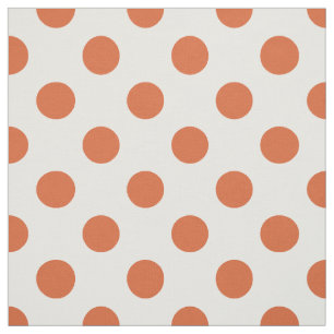 Burnt orange polka dots fabric