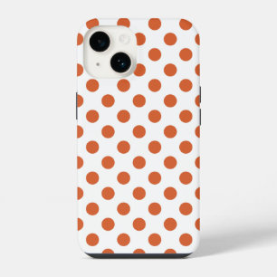 Burnt orange polka dots iPhone 14 case